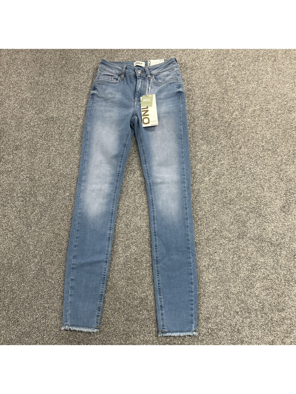 Only Blue Denim Jeans Skinny Anno 1995 Mid Waist Ankle